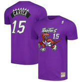 Mitchell & Ness Vince Carter Toronto Raptors Hardwood Classics Stitch Name & Number T-Shirt