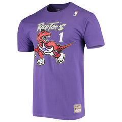 Mitchell & Ness Tracy McGrady Toronto Raptors Hardwood Classics Stitch Name & Number T-Shirt