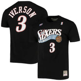 Mitchell & Ness Allen Iverson Philadelphia 76ers Hardwood Classics Stitch Name & Number T-Shirt sale