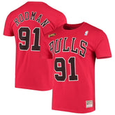 Mitchell & Ness Dennis Rodman Chicago Bulls Hardwood Classics Stitch Name & Number T-Shirt sale