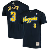 Mitchell & Ness Allen Iverson Denver Nuggets Hardwood Classics Stitch Name & Number T-Shirt sale