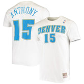 Mitchell & Ness Carmelo Anthony Denver Nuggets Hardwood Classics Stitch Name & Number T-Shirt