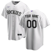 White Colorado Rockies Nike Home Replica Custom Jersey