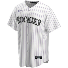 White Colorado Rockies Nike Home Replica Custom Jersey