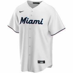 White Miami Marlins Nike Home Replica Custom Jersey