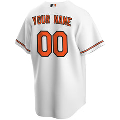 White Baltimore Orioles Nike Home Replica Custom Jersey