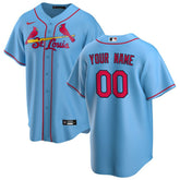 Light Blue St. Louis Cardinals Nike Alternate Replica Custom Jersey