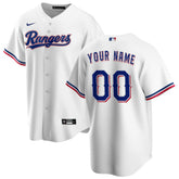 White Texas Rangers Nike Home Replica Custom Jersey