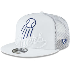White Los Angeles Dodgers New Era Elements Trucker 9FIFTY Snapback Hat
