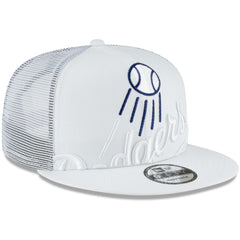 White Los Angeles Dodgers New Era Elements Trucker 9FIFTY Snapback Hat