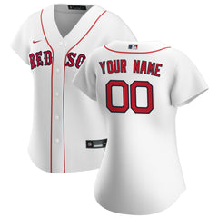 White Boston Red Sox Nike Women's Home Replica Custom Jersey
