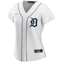 White Detroit Tigers Nike Women's Home Replica Custom Jersey