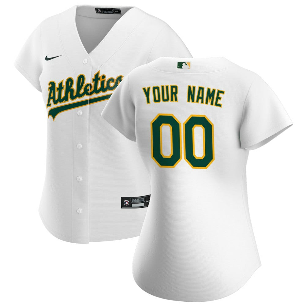 White Athletics Nike Women's Home Replica Custom Jersey
