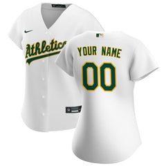 White Athletics Nike Women's Home Replica Custom Jersey