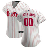 White Philadelphia Phillies Nike Women's Home Replica Custom Jersey