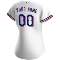 White Texas Rangers Nike Women's Home Replica Custom Jersey