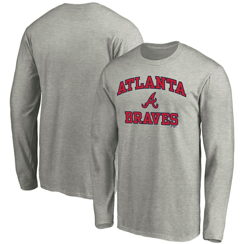 Gray Atlanta Braves Fanatics Heart & Soul Long Sleeve T-Shirt