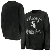 Black Chicago White Sox G-III 4Her by Carl Banks Women's Script Comfy Cord Pullover Sweatshirt