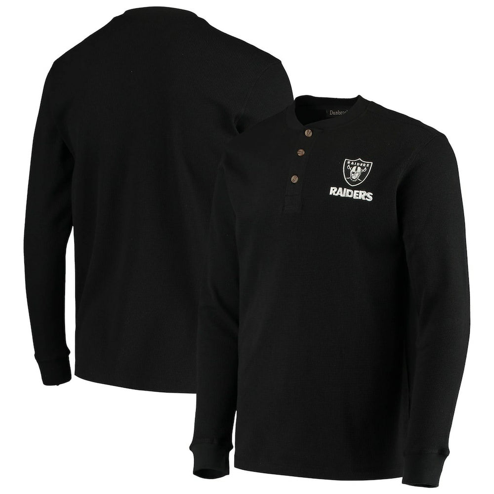 Dunbrooke Logo Maverick Thermal Henley Long Sleeve T-Shirt - Las Vegas Raiders T-shirts
