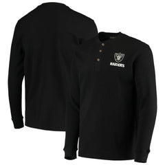 Dunbrooke Logo Maverick Thermal Henley Long Sleeve T-Shirt - Las Vegas Raiders T-shirts