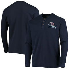 Dunbrooke Logo Maverick Thermal Henley Long Sleeve T-Shirt - Tennessee Titans T-shirts