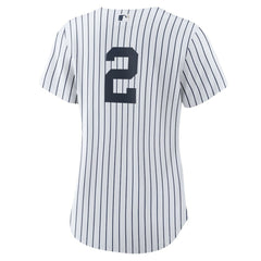 White/Navy Derek Jeter New York Yankees Nike Women's Home Replica Player Jersey