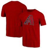 Red Arizona Diamondbacks Weathered Official Logo Tri-Blend T-Shirt