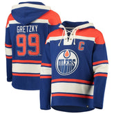 NHL Wayne Gretzky Edmonton Oilers '47 Retired Player Name & Number Lacer Pullover Hoodie
