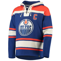 NHL Wayne Gretzky Edmonton Oilers '47 Retired Player Name & Number Lacer Pullover Hoodie