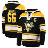 NHL Mario Lemieux Pittsburgh Penguins '47 Retired Player Name & Number Lacer Pullover Hoodie