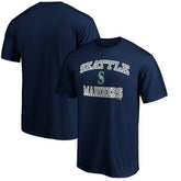 Navy Seattle Mariners Fanatics MTO Label Heart & Soul T-Shirt