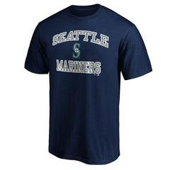 Navy Seattle Mariners Fanatics MTO Label Heart & Soul T-Shirt