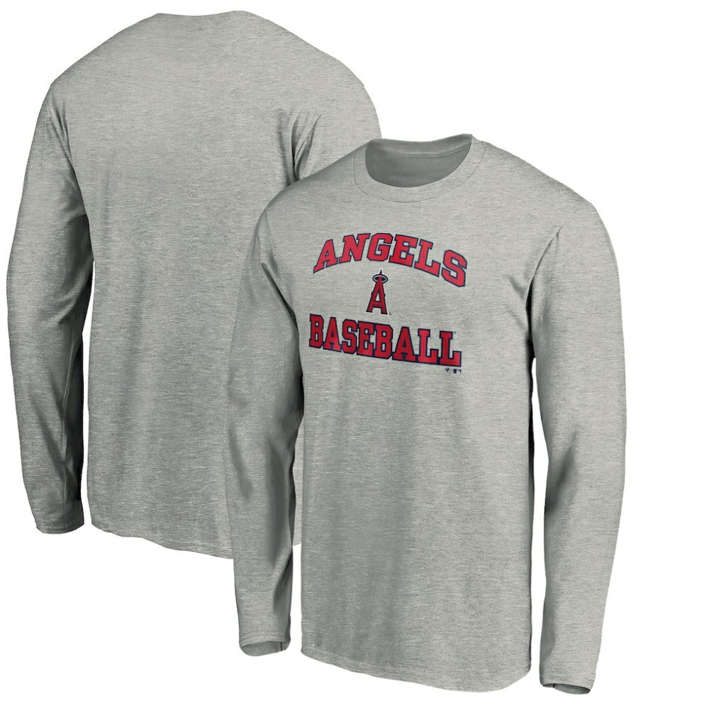 Heathered Gray Los Angeles Angels Team Heart & Soul Long Sleeve T-Shirt