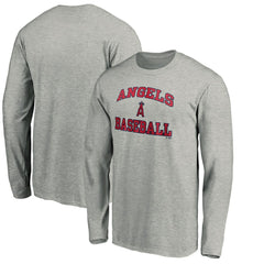 Heathered Gray Los Angeles Angels Team Heart & Soul Long Sleeve T-Shirt