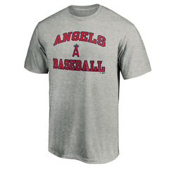 Heather Gray Los Angeles Angels Fanatics MTO Label Heart & Soul T-Shirt
