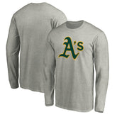 Heather Gray Athletics Official Team Logo Long Sleeve T-Shirt