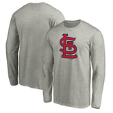 Heather Gray St. Louis Cardinals Official Team Logo Long Sleeve T-Shirt