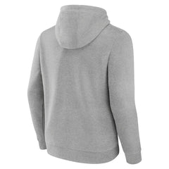 Heather Gray Los Angeles Angels Official Logo Fitted Pullover Hoodie