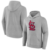 Heather Gray St. Louis Cardinals Official Logo Fitted Pullover Hoodie