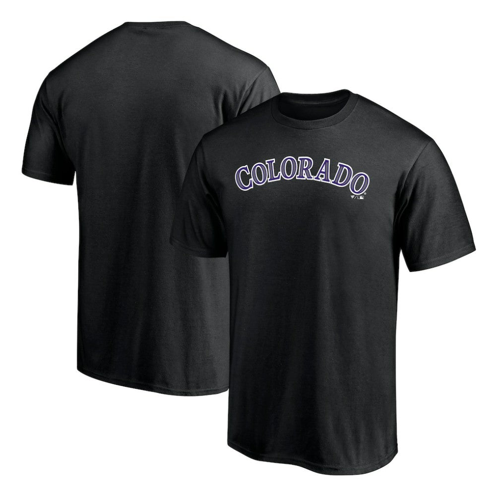 Black Colorado Rockies Official Wordmark T-Shirt