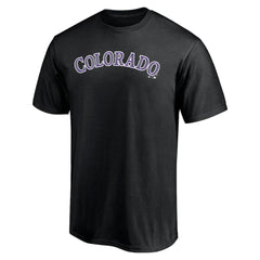 Black Colorado Rockies Official Wordmark T-Shirt