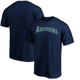 Navy Seattle Mariners Official Wordmark Team T-Shirt