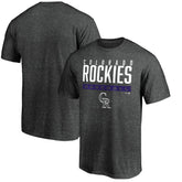 Charcoal Colorado Rockies Win Stripe Logo T-Shirt