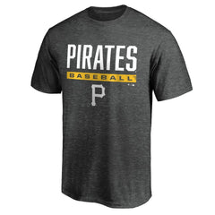 Charcoal Pittsburgh Pirates Win Stripe Logo T-Shirt