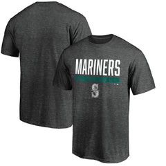 Charcoal Seattle Mariners Win Stripe Logo T-Shirt