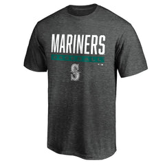 Charcoal Seattle Mariners Win Stripe Logo T-Shirt