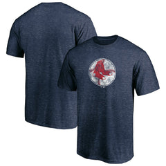 Navy Boston Red Sox Cooperstown Collection True Classics Throwback Logo Tri-Blend T-Shirt