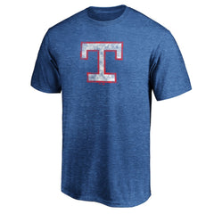 Royal Texas Rangers Cooperstown Collection True Classics Throwback Logo Tri-Blend T-Shirt