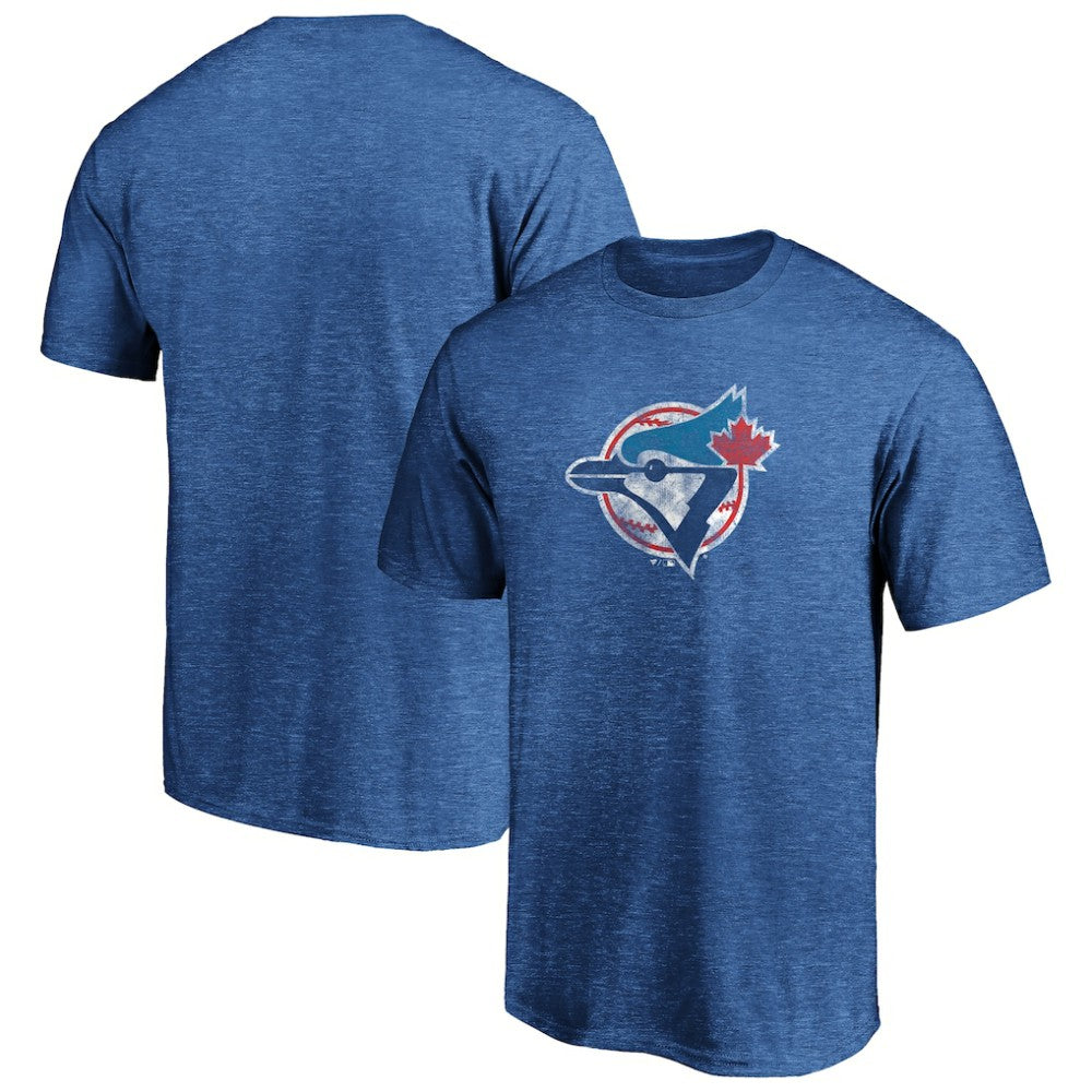 Royal Toronto Blue Jays Cooperstown Collection True Classics Throwback Logo Tri-Blend T-Shirt