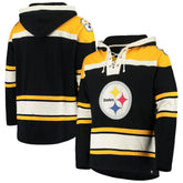 '47 Lacer V-Neck Pullover Hoodie - Pittsburgh Steelers Hoodies